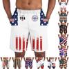 Men's Casual Trendy Independence Day Printed Shorts, Lightweight Breathable Athletic Shorts For Men