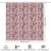 Watercolor Flower Bath Shower Curtain Decorative Printing Purple Pink White Fabric Waterproof Rainproof Bathroom Accessories