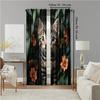 Set aus 2 vielseitigen transparenten Polyester-Vorhängen Heimdekoration Kätzchen Blumen Dschungel Verwendung Schlafzimmer Wohnzimmer Vorhang für das Wohnzimmer Hergestellt