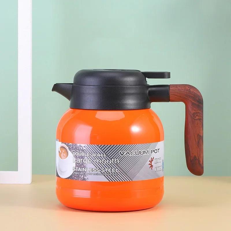 Large Capacity Insulated Thermos Coffee Pot Kettle Tea Jug Temperature Display Vacuum Flask Stainless Steel Thermal Water Bottle