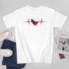 Unisex Unisex Heartbeat Design Czech Flag Czech Republic Tshirt Tees T Shirts WoUnisex Boys 100 Cotton TShirt