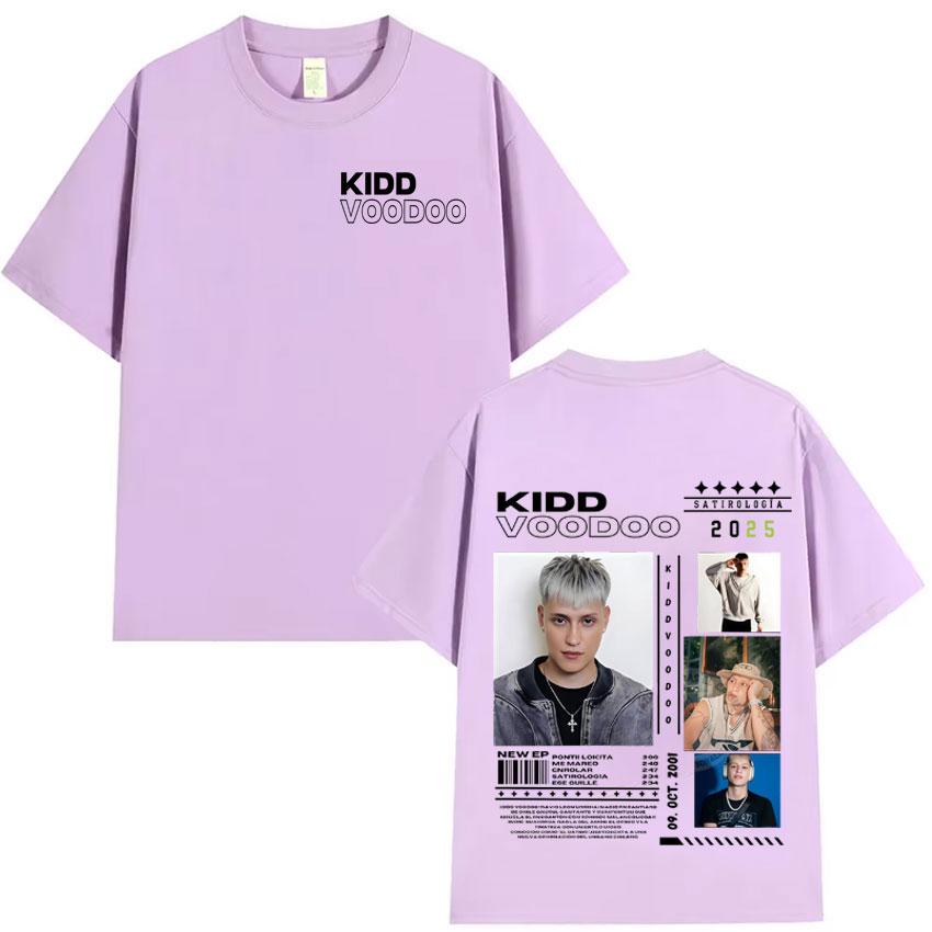 Singer Kidd Voodoo New Album Merch 2025 Fashion Oversized Tshirt Summer Mens Women Clothing Aesthetic Cotton Tshirt Streetwear