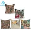 Decorative Throw Pillow Retro Flower Butterfly Mandala Geometric Pillow Cushion Covers Polyester Pillowcase For Sofa Car Home