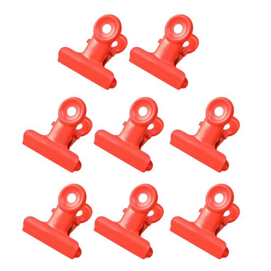 

8PCS Binder Clips Round Tail Safety Design Metal Clips Stable Clamping Force Macaron Fresh Color Clips Rust Resistant Office School Supplies красный