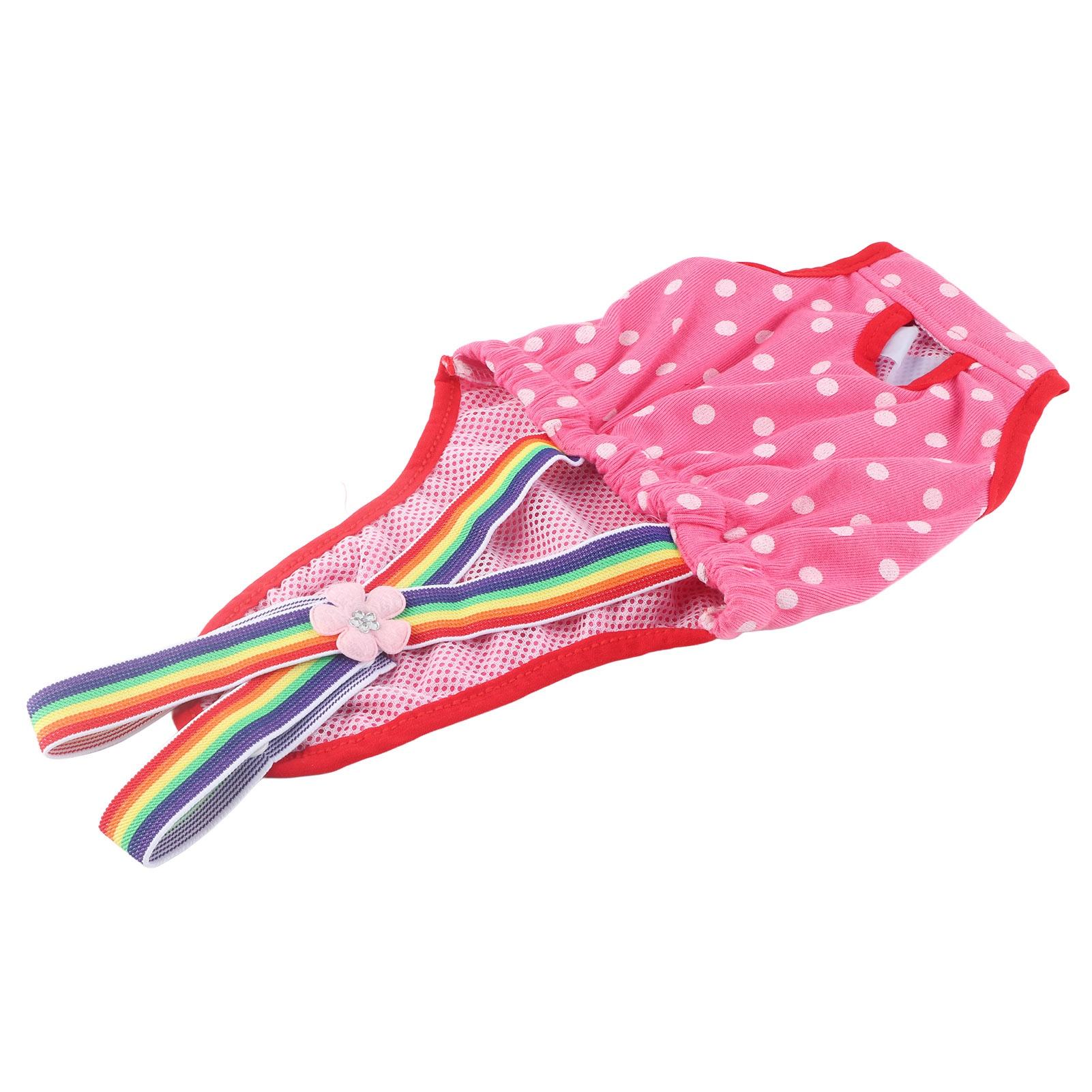 

Женские подгузники для собак Менструальные подтяжки Трусы Хлопок Многоразовые Моющиеся Штаны Розово-красный XL