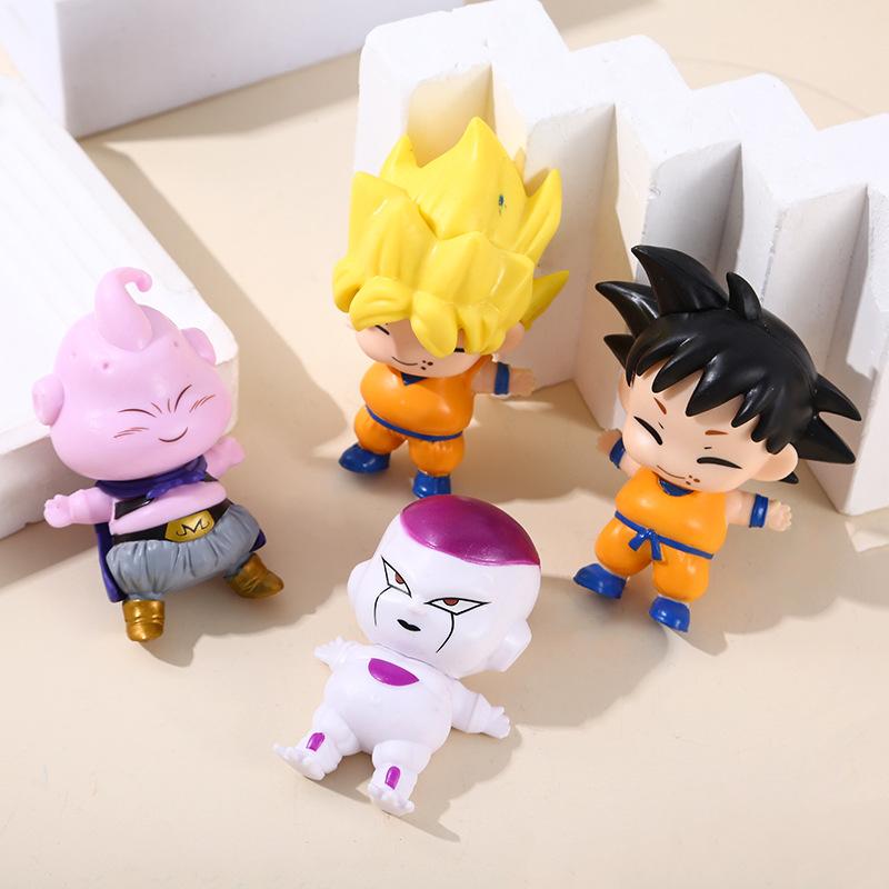 Set da 9 Pezzi Dragon Ball Serie Completa Mangiare Action Figure Vegeta Goku Krillin Freezer Buu Action Figure Modello in PVC Bambole Giocattolo Regali