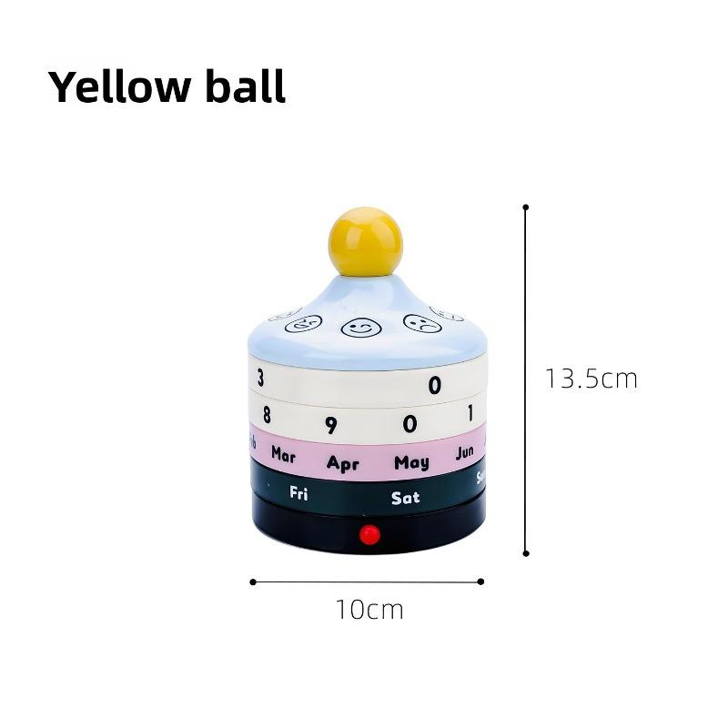 

Rotatable Calendar with Mood, Creative Desktop Decoration for Girls in Living Room, Bedroom and Study жовтий