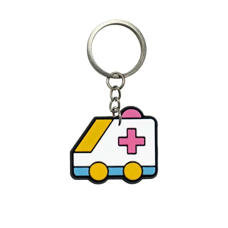 Cute Medical Themed Silicone Keychains With Blank Label Tags Lovely Cartoon Designs For Nurses Doctors Gifts Daily Use