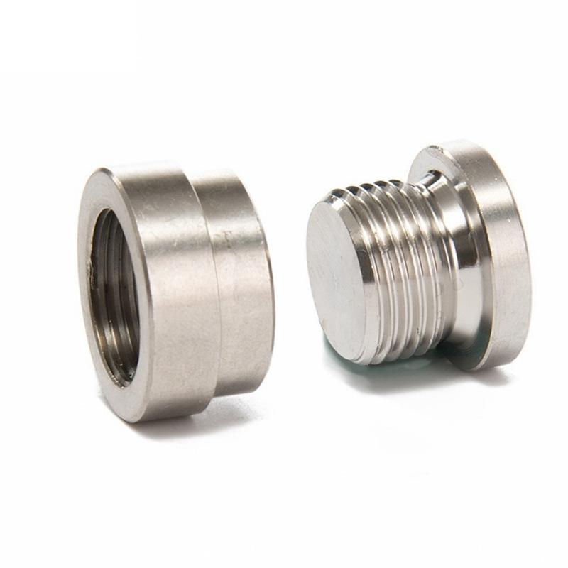 M18X1.5 O2 Oxygen Sensor Nut Bung Stepped Plug Kit Stainless Steels Wideband Nut Fitting Weld Bungs