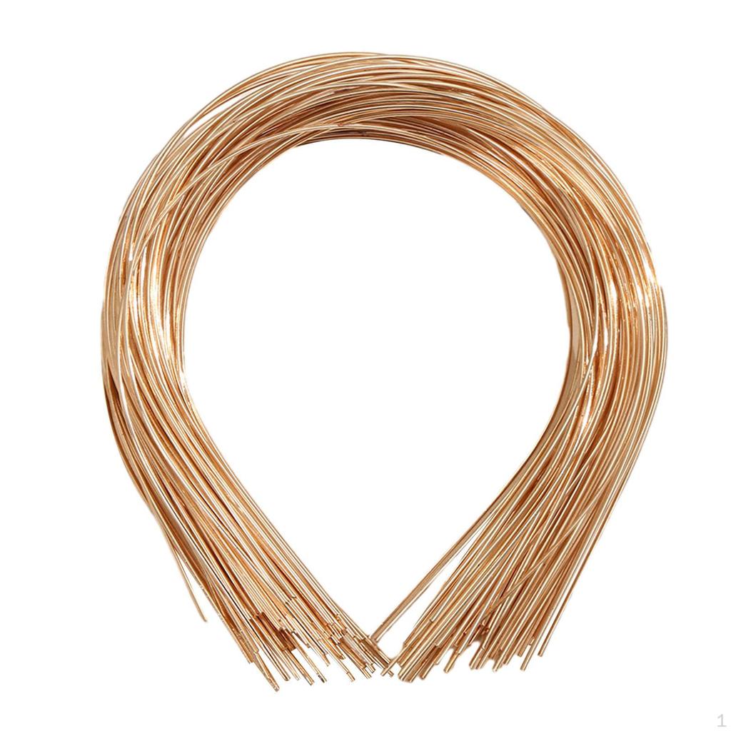 50 Bulk Pack 1.2 Mm Thin Width White Plain Dur Metal Bands Men Wire Bangs of Lukered Hair