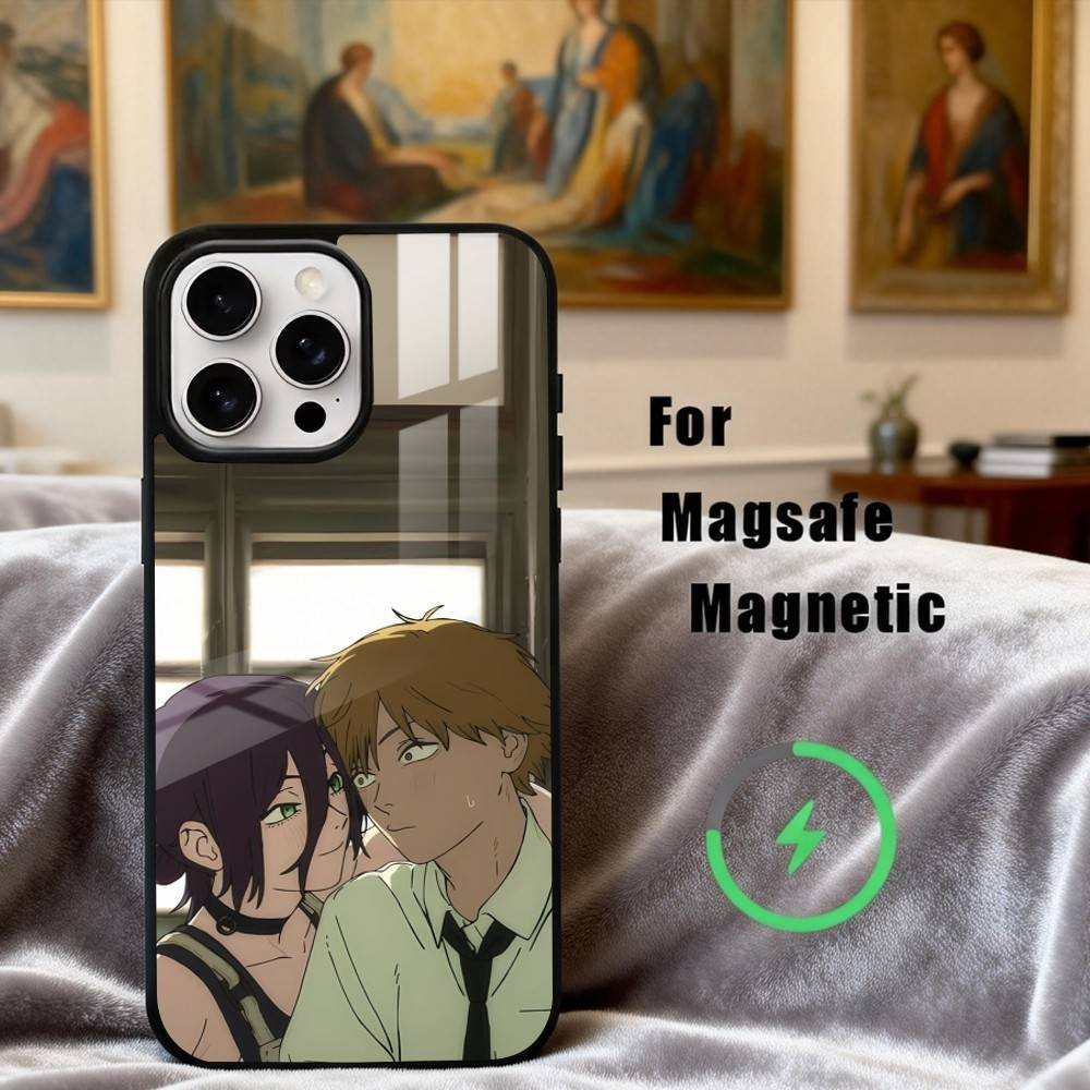C-Kettensäge M-Mann R-Reze Arc Handyhülle Für iPhone 17,16,15,14,13,12,Plus,Pro,Max für Magsafe Magnetisches Kabelloses Laden