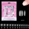 504 Pcs False Nail Tips Semi-Matte Finish Almond French Coffin Stiletto Oval Square Shapes With Front Edge Thickened Fingertips