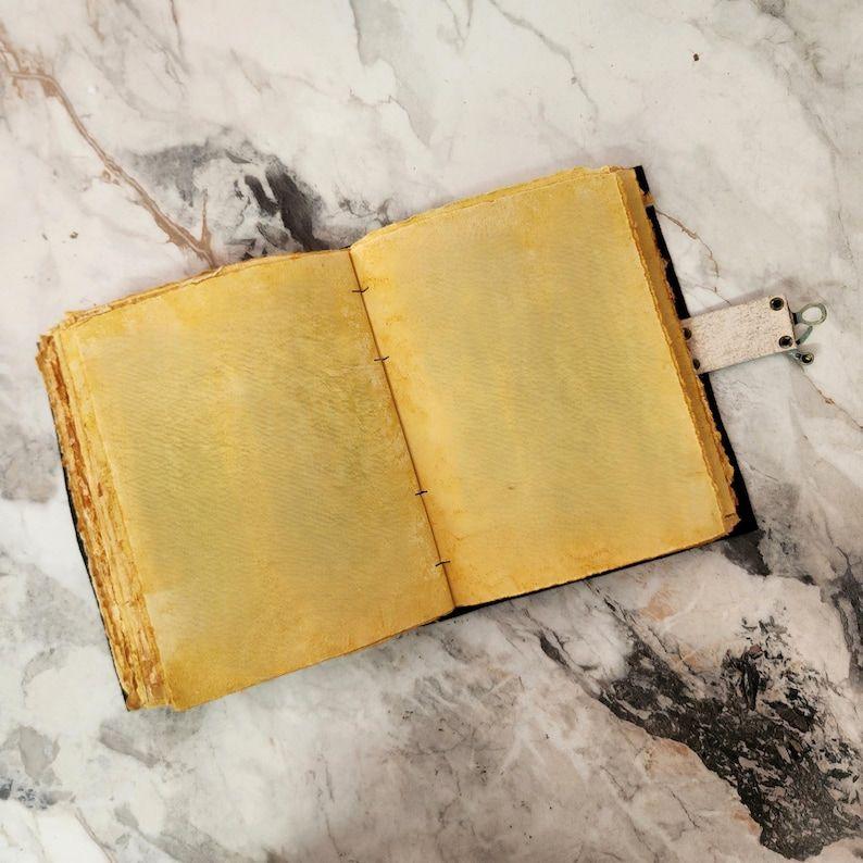 The Raven Printed Leather Journal 100% Recycled Paper Journal For Notes, Notebook, Sketchbook, Leather Diary, Writing Book, Dream Journal.