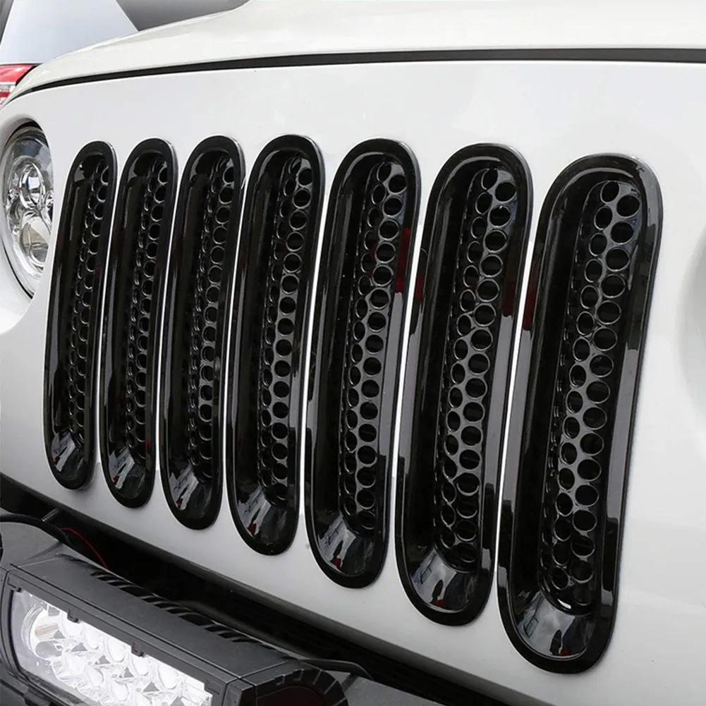 Carbon Fiber Front Clip-on Ring for 07-17 Jeep JK Wrangler Grille