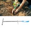 Dibble Transplanting Spade Forestry Tool Stainless Steel T Garden Dibble Planting Bar with Light Coating Wide Applications for Tree Planting