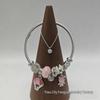 Spring 2026 Women's Stainless Steel Bracelet - Pink Bunny, Pearl, Exquisite Light Luxury Four-Leaf Clover Design