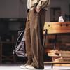 High-end American vintage corduroy curved blade casual pants for men, new autumn lazy loose drape sweatpants for men