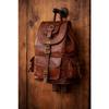 Bag Goat Leather Backpack Rucksack Laptop Vintage Brown Travel Men
