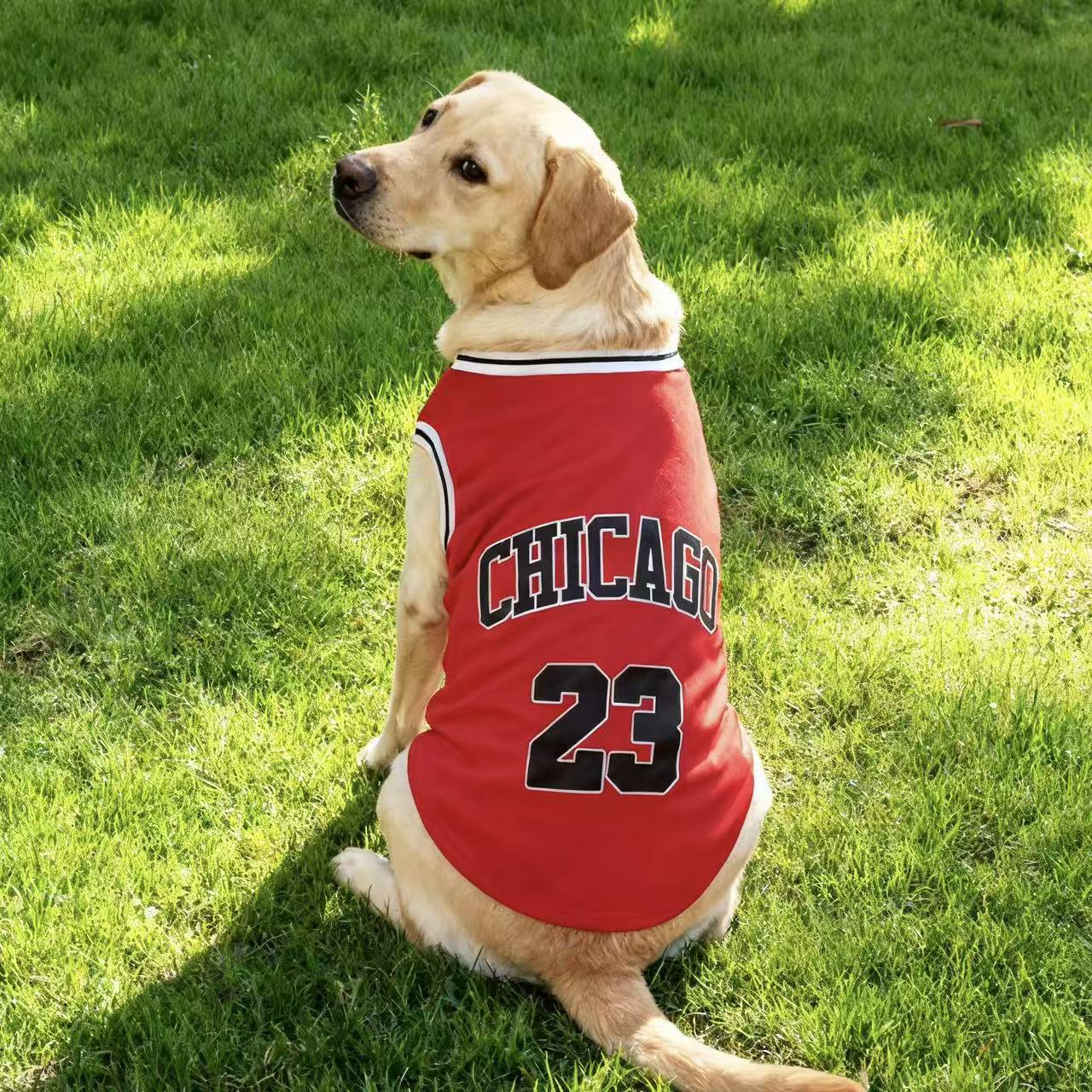

Large Dog Breathable Basketball Jersey for Dobermans, Golden Retrievers, and German Shepherds M (40-50 kg)