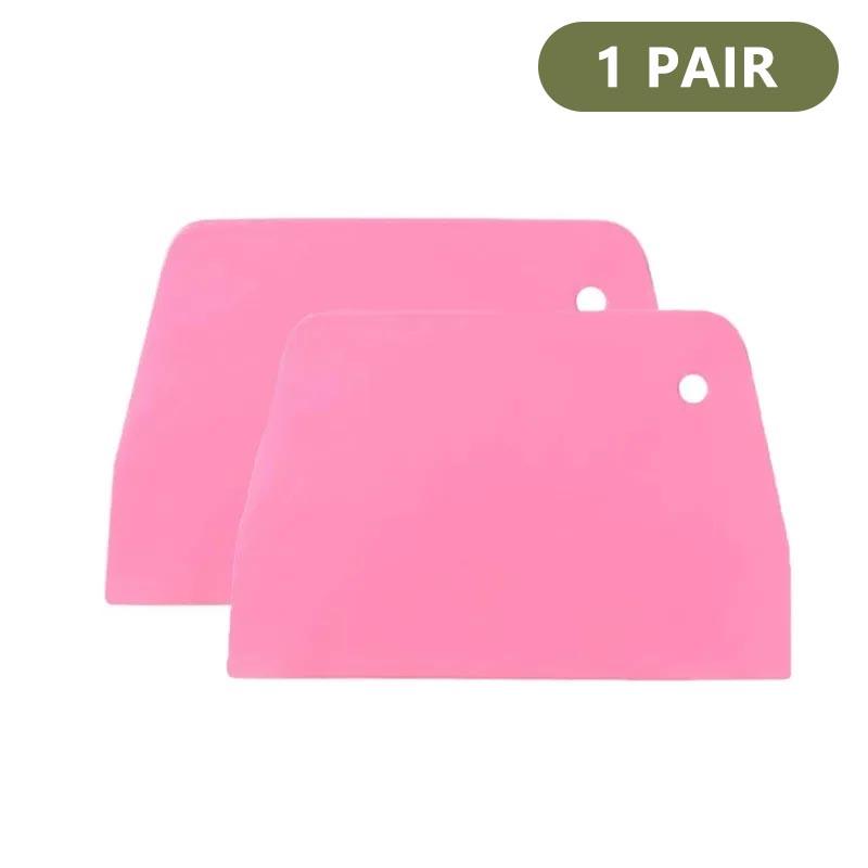 2PCS Plastic Baking Scraper Pastry Spatula Dough Knife Cake Divider Kitchen Tool DIY Cream Trapezoidal Cutter