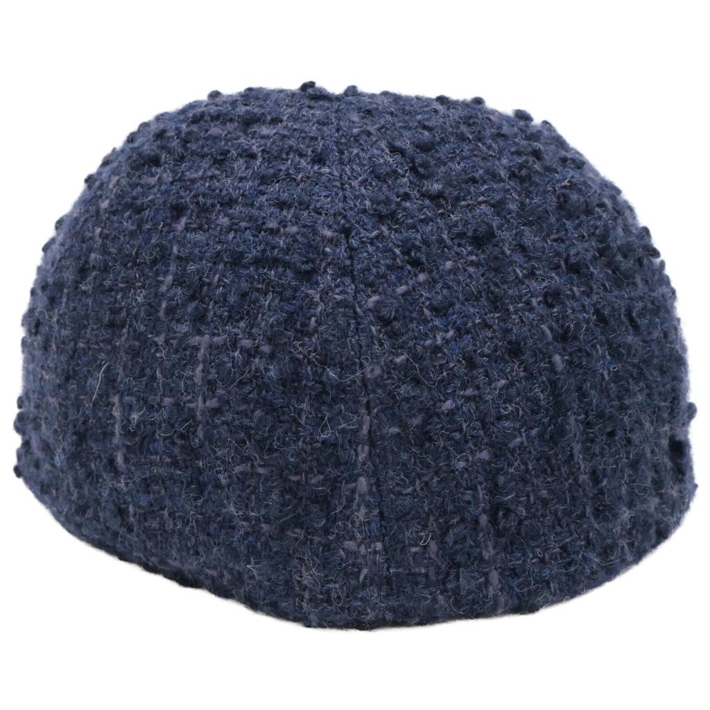 Chanel 22AW AA8562 CC Logos Tweed Cap Hat M NavyUsed
