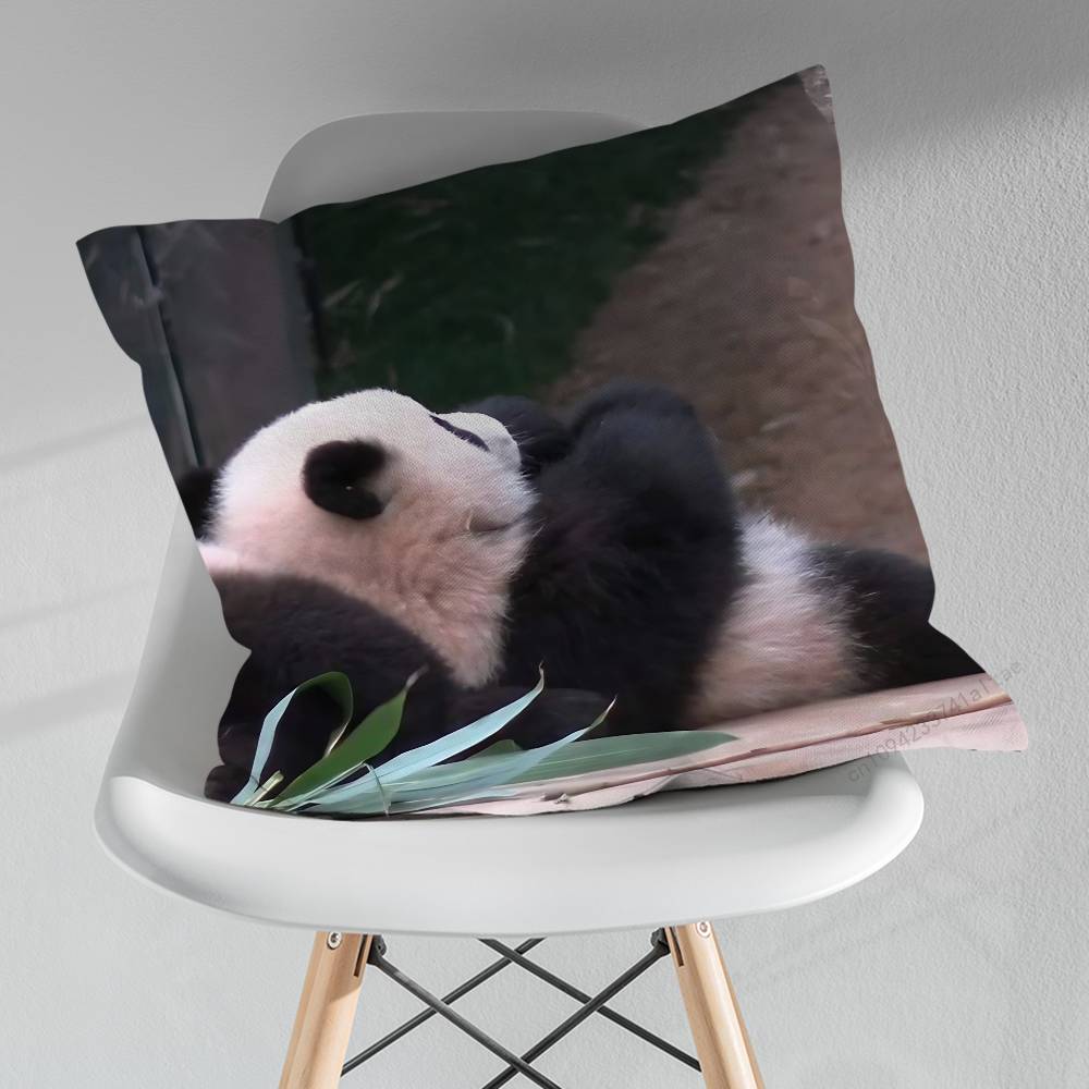 Cute Animal Panda Pillow Over Living Room Sofa Cushion Cover Home Decoration Bedroom Room Bed Pillow Cover