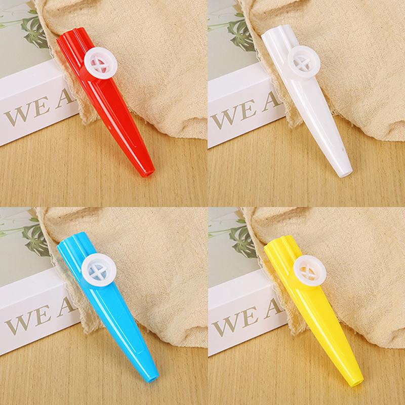 3-9PCS Plastic Kazoo Whistle Random Mixed Color Flute Whistle Harmonica Musical Instrument Educational Prop for Music Lovers ZYF