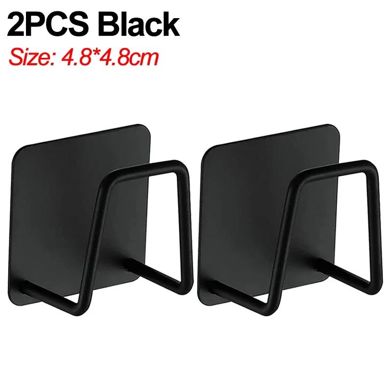 Stainless Steel Sink Sponge Holder Self-Adhesive Kitchen Sponges Storage Drain Racks Wall Hooks Dishcloth Rag Organizer Holders