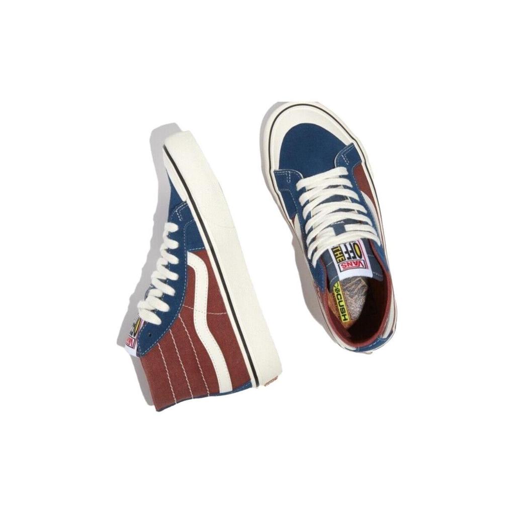 Vans Sk8 Skate-Hi 138 Decon VR3 SF Casual High-Top Skate Shoes Unisex Sneakers Red Blue White VN0A4BX7BKM