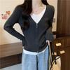 Women's Slimming Two-Piece Knit Cardigan with Inner Layer