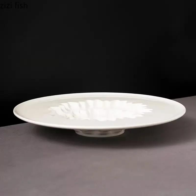 Creative Irregular Ceramic Dinner Plate Thick Soup Plate Dessert Plate Pasta Plates Snack Plates Restaurant Specialty Tableware