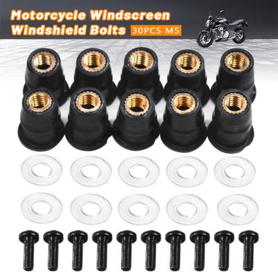 10/30 Stücke M5 M6 Motorrad Gummi Gut Muttern Windschutzscheibe Nietmutter Crews Schrauben Zubehör Für Honda Suzuki Yamaha Kawasaki