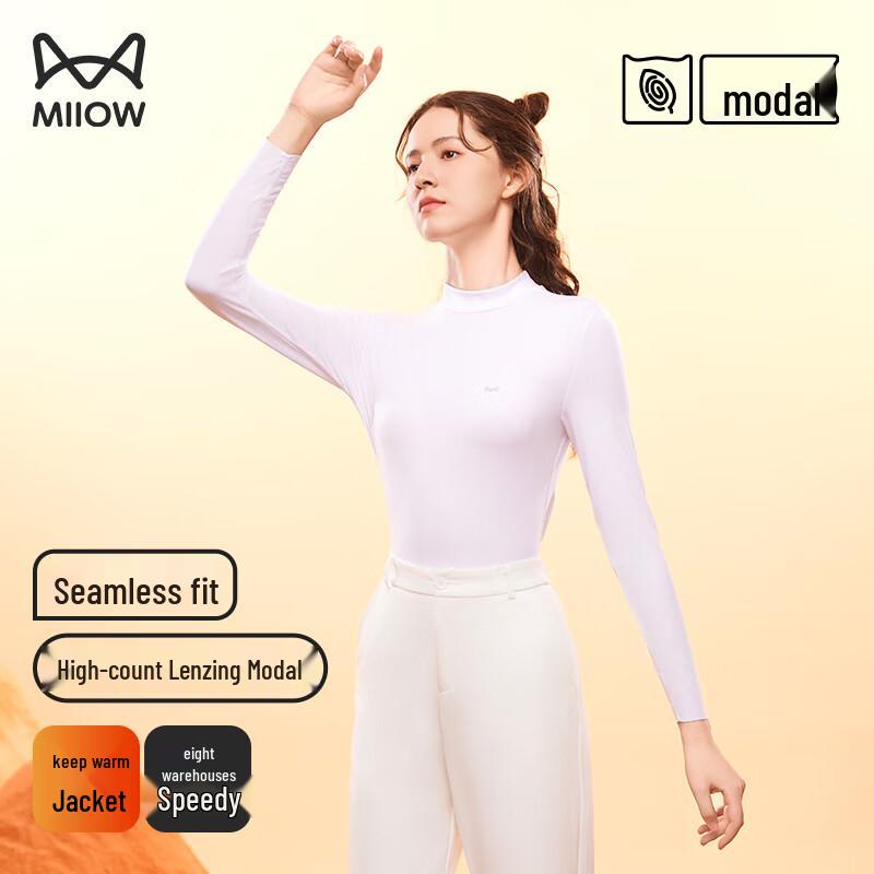 

MiiOW Женский тонкий модальный термотоп с полувысоким воротом XL