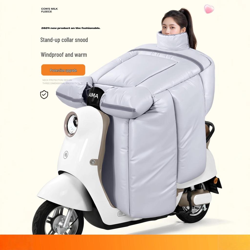 Winter Windproof & Waterproof Electric Car/Motorcycle Quilt - Fleece Lined