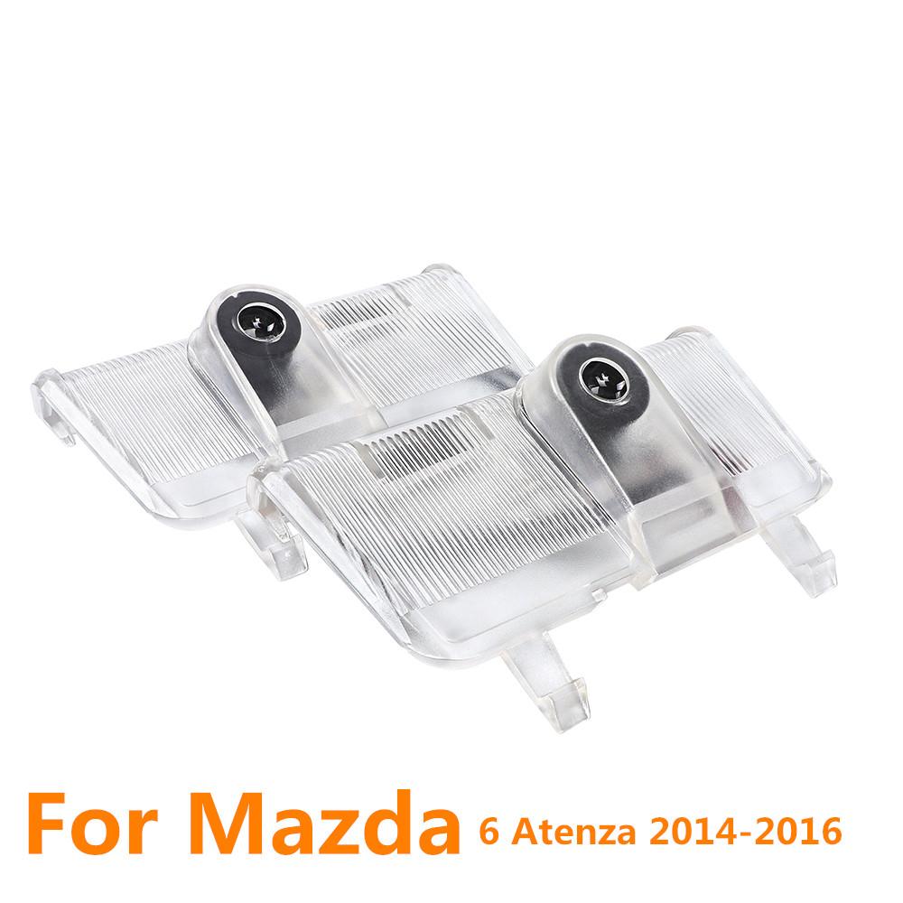 2X For Mazda 6 Atenza 2014 2015 2016 LED Car Door Welcome Light Bulbs Decoration Courtesy Ghost Shadow Warning Lamp Accessories