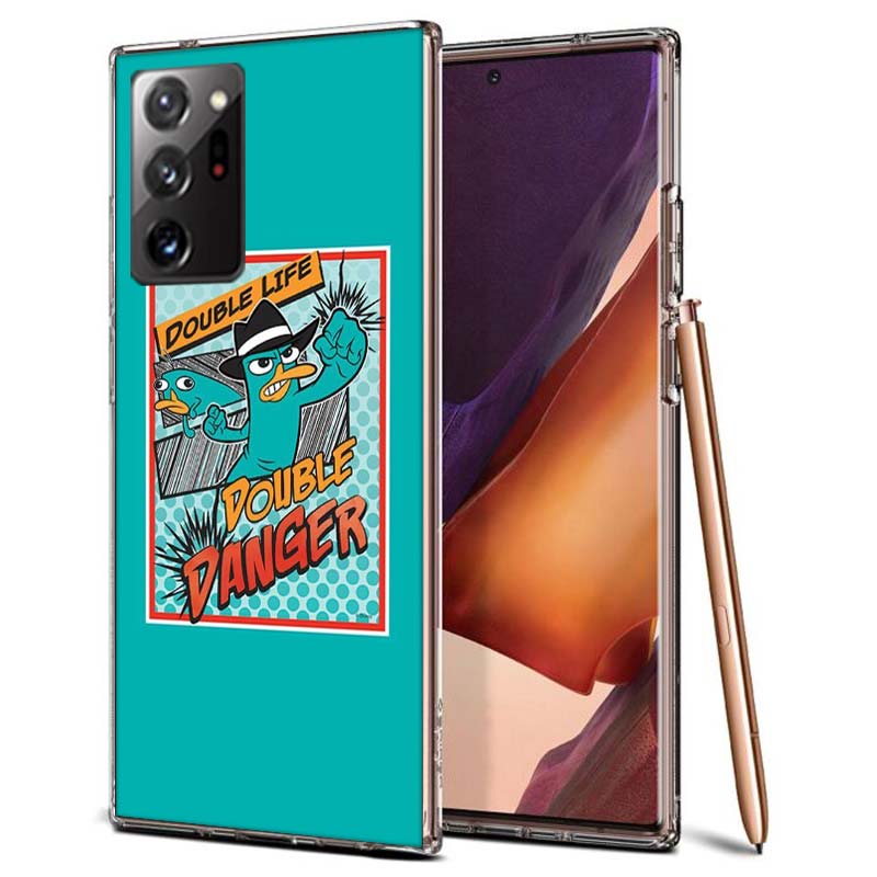 Cartoon Perry The Platypus Phone Case for Samsung A55 A35 A25 A15 A07 A05S A16 A17 A26 A36 A37 A56 A57 Galaxy Note 20 10 A50S A7