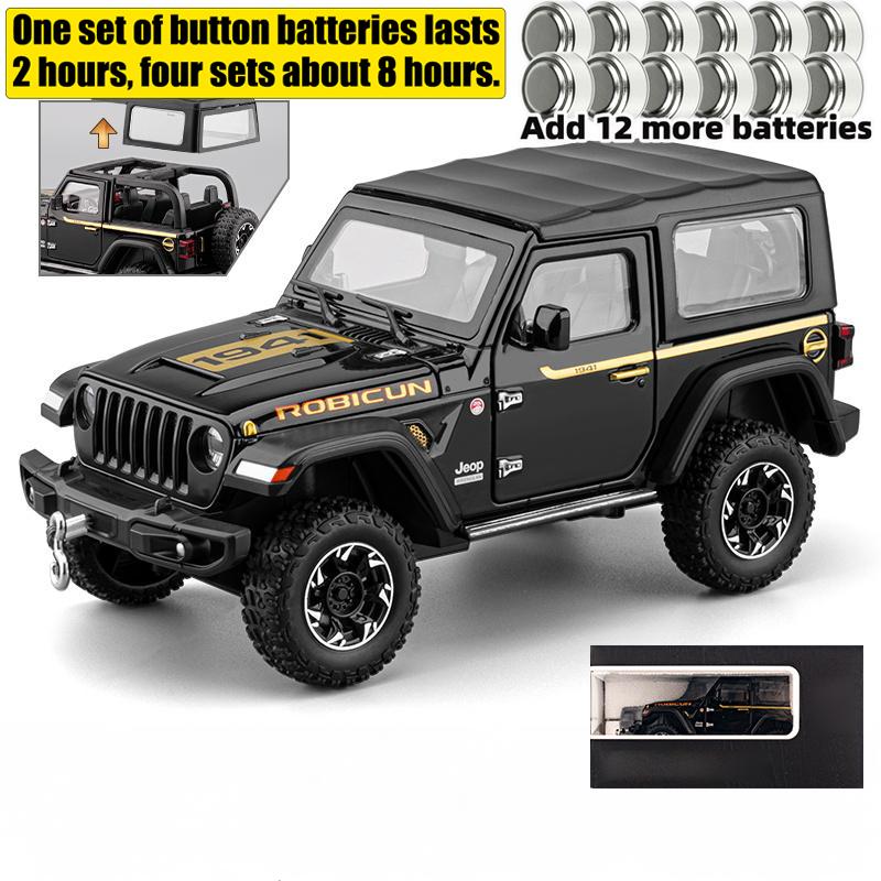 1/24 Jeep Wrangler Rubicon Off Road SUV Alloy Diecast Model Car Outdoor Boutique Classic Decoration Ornaments Gifts with Friend
