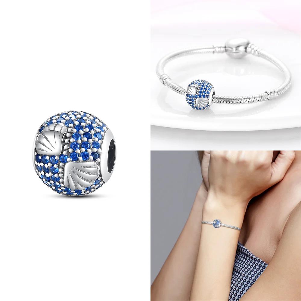 Copper Ocean World Series Sea Blue Turtle Starfish Crab Octopus Charms Bead Fit Bracelet Diy Jewelry Gift