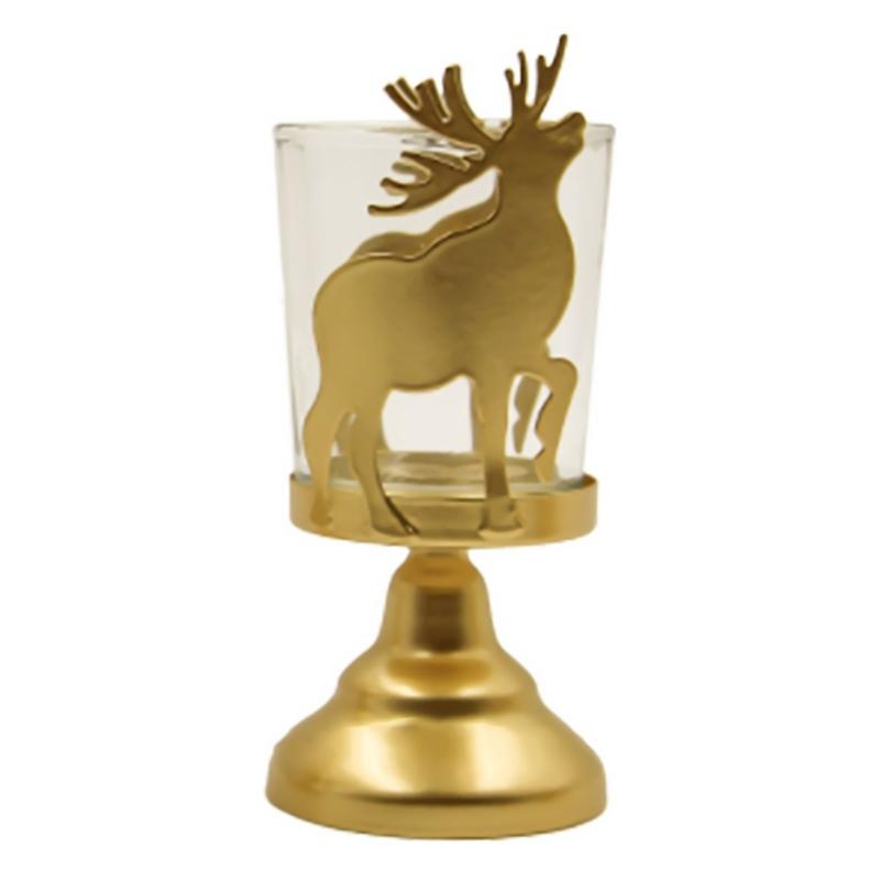 

Candle Holder Metal Candleholder Unique Pattern Candlestick Lovely Present for Christmas Holiday Decoration Rustproof
