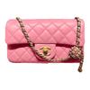Classic Flap CF Lambskin And Gold Metal Crossbody Bags Mini Women's Coral Powder AS1787-B08034-NH621