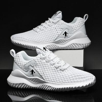 Men Sneakers Lightwhite Breathable Running Shoes For Men Mesh Summer Lace-Up Outdoor Walking Shoe Zapatillas De Deporte