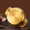 Silver/gold Cooking Pan Conjoined Double Handles Saucepan Multifunctional Soup Basin  Seafood