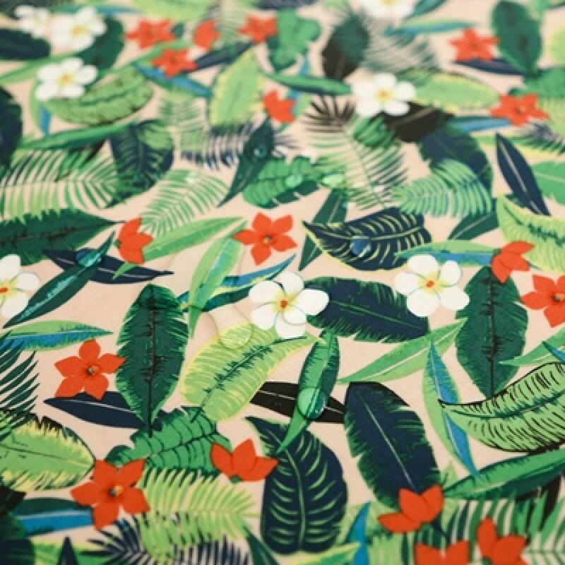 Hawaiian Floral Waterproof Tablecloth For 2 people