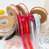 Decorative 2.5cm Chiffon Silk Ribbon DIY "JUST FOR YOU" Printed Ribbon Flexible Sheer Wrap Decor Ribbon Wedding Decoration