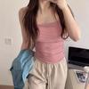 Crop Tops mit Brustpolster, einfarbig, Neckholder-Tanktop für Damen, Sommer-Camis, rückenfreies Camisole, modisches, lässiges Tube-Top, ärmelloses Cropped-Weste