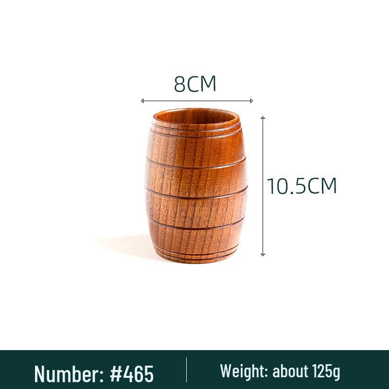 Taza de Cerveza y Taza de Café de Madera Japonesa con Asa - Resistente a Altas Temperaturas, Diseño Creativo