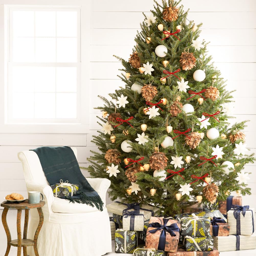 1/8 Inch Thin Velvet Ribbon 50 Yards Vintage Red Ribbon Single Face Velvet Ribbon Spool Fabric Trim for Wedding Invitations Christmas Tree Crafts