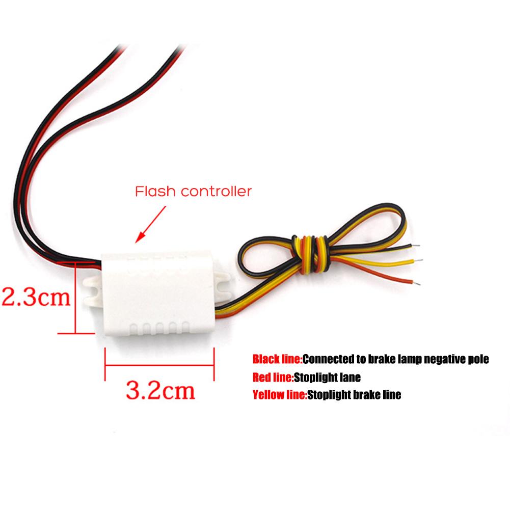 1 Pair Lights Led Strobe Lights Flasher 3 LED Auto Flash Stroboscopes Strobe Light Parking Signal Light Warning Bulbs 7