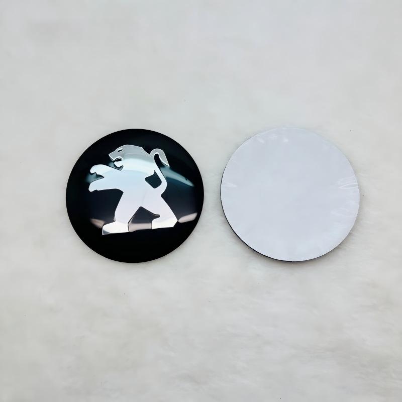 Aluminum Wheel Hub Emblem Sticker for Peugeot (56mm/65mm)