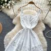 Runway Elegant Formal Luxury Evening Dresses Women Summer Embroidery Lace Short Dress Female Hollow Out Crochet Short Dress